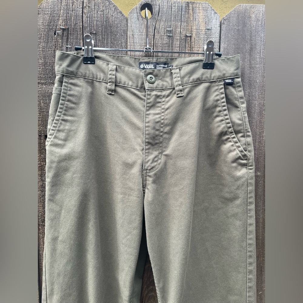 Vans Men's Olive Green Pants Size 28 - Picture 3 of 9